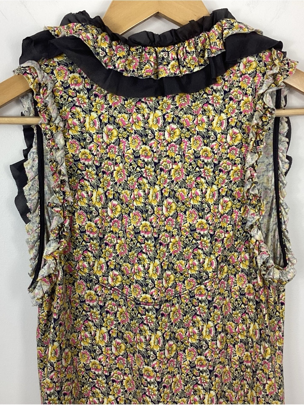 One September Floral Ruffle Tank Top Size Small - Picture 4 of 6